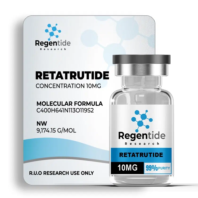 Retatrutide injection vial, supporting weight loss, blood sugar regulation, and metabolic health