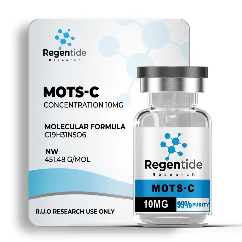 MOTS-c research peptide vial 10mg — Regentide mitochondrial derived peptide for metabolic studies